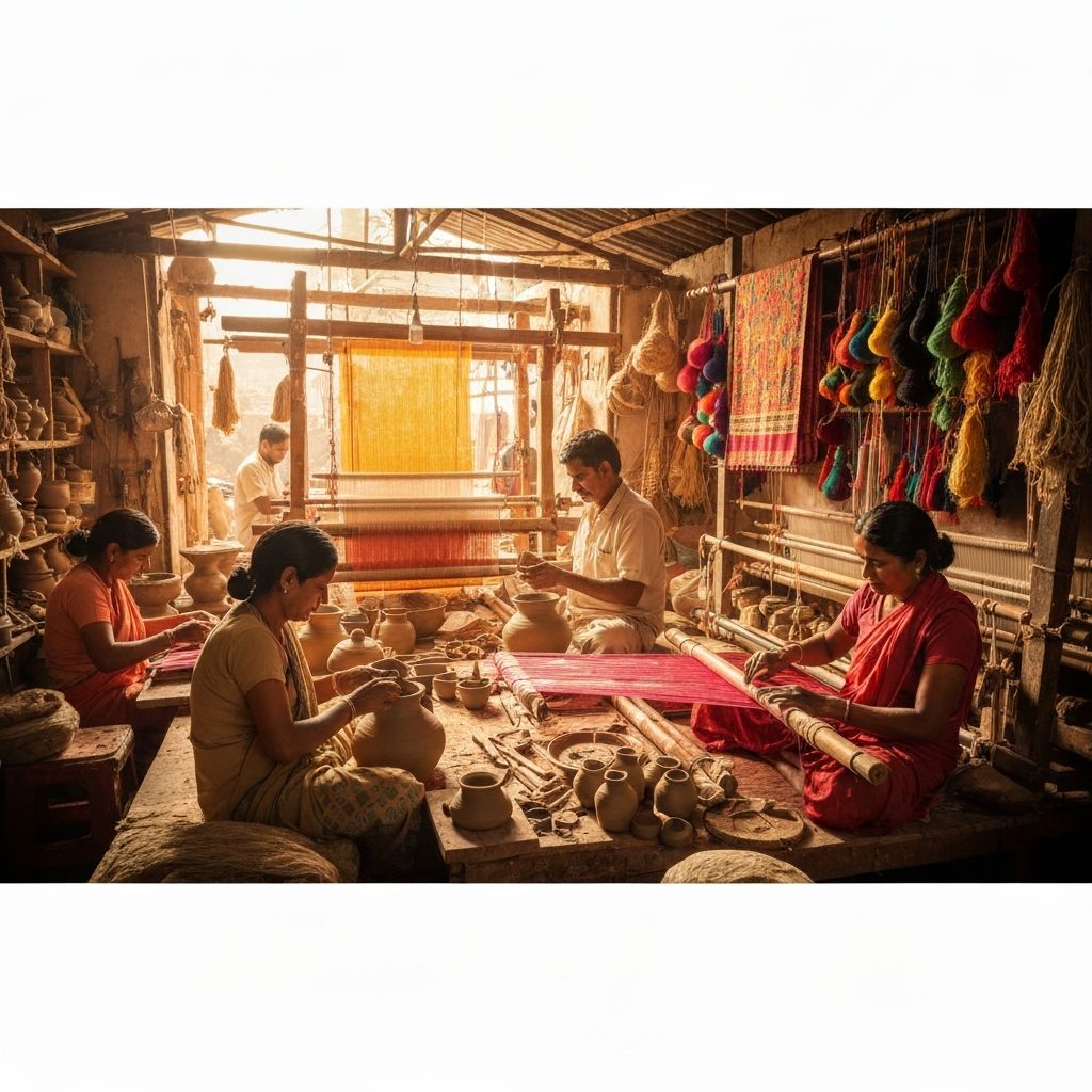 Indian artisans at work